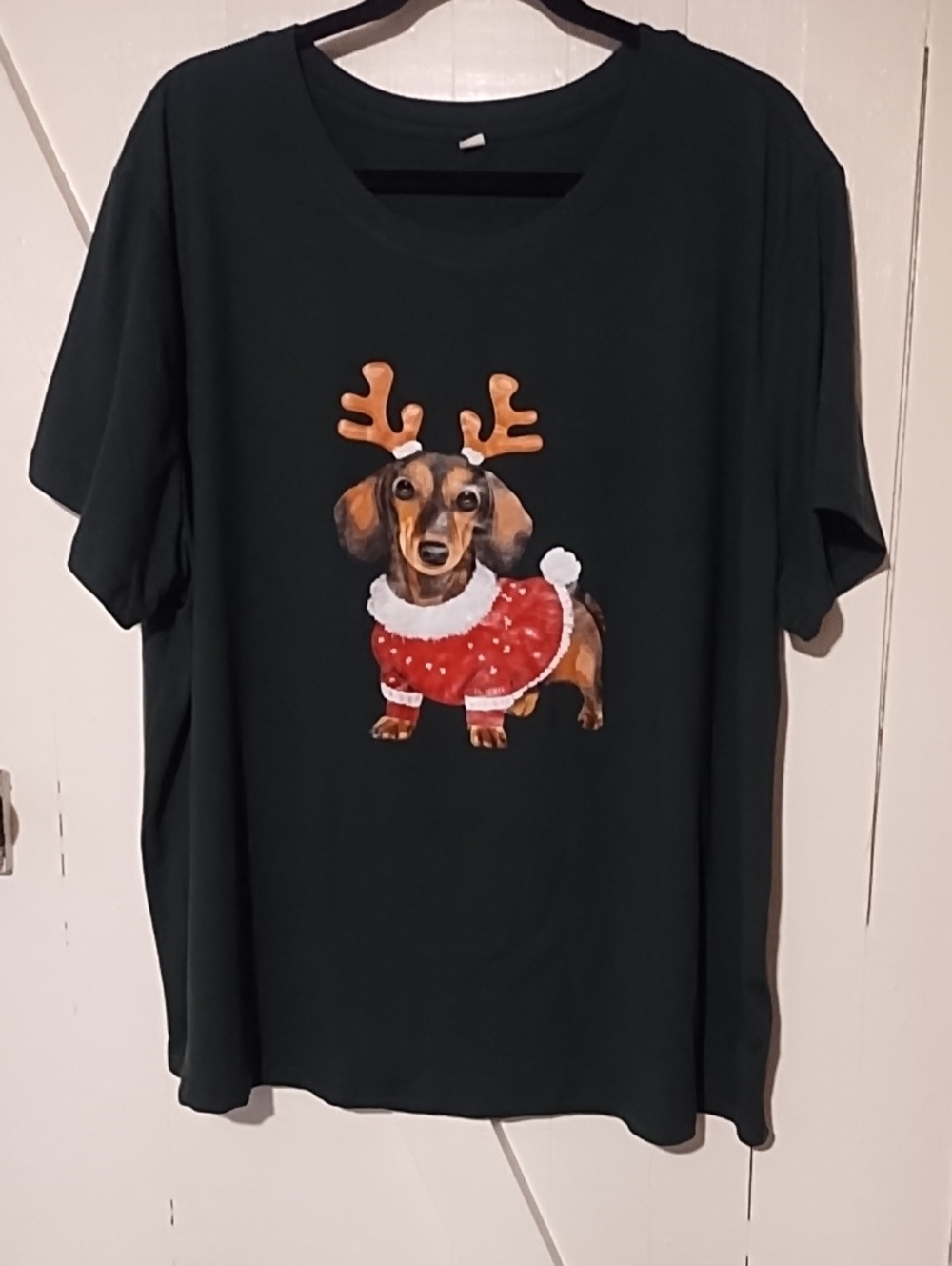Unbranded Tee With Festive Dog Front Like New 4X.